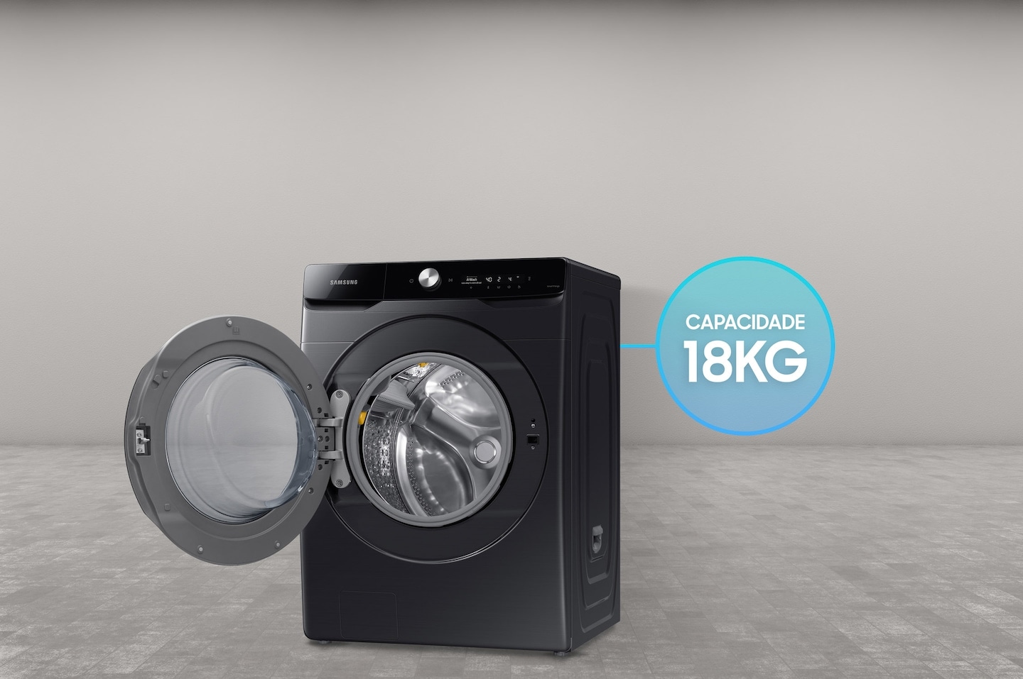 Lava e Seca Smart WD18T com AI Wash Black 127V 18kg…
