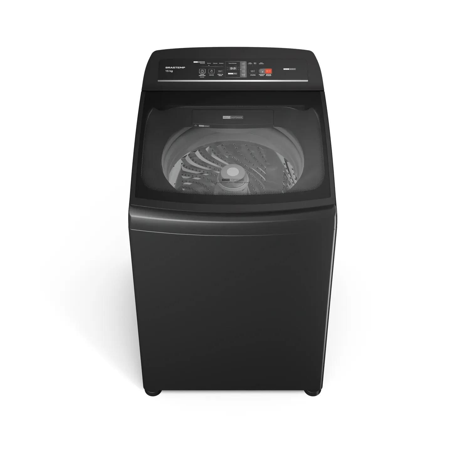 Máquina de Lavar Brastemp 15kg Cinza Platinum com…