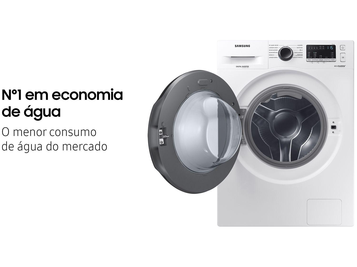 Lava e Seca Samsung WD11A4453BW/AZ Ecobubble 11kg +…